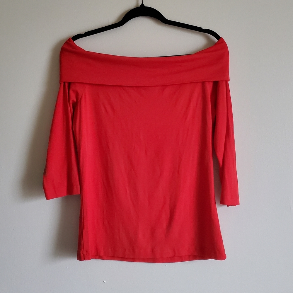 Bitte Kai Rand Copenhagen Off the Shoulder Top Bright Red Classic Size Large